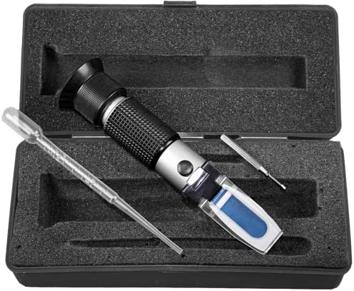 SW-Stahl 21550L Refraktometer I zur Prüfung von Frostschutzmittel, Batteriesäure und Adblue I Werkzeug KFZ I Frostschutzmesser Auto