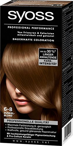 Syoss Professional Performance Coloration, 6-8 Dunkelblond, 3er Pack (3 x 1 Stück)