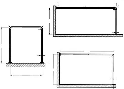 ALU UNIVERSAL WINKELSTANGE 3er Silber Eloxiert CHROM Matt EXTRA DICK 28mm Duschvorhangstange Winkelduschstange Eloksiert