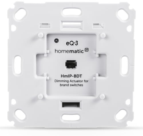 Homematic IP Smart Home Dimmaktor für Markenschalter – Phasenabschnitt, Phasenabschnittsdimmer für dimmbare Leuchtmittel sowie auch für die meisten dimmbaren LED-Lampen, 143166A0