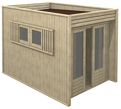 La Pratolina Casetta in Legno da Giardino 2x2.5 Alta qualità Modello CUBO ad Uso ricovero Attrezzi,legnaia,Box Moto,ricovero Animali,capanno Attrezzi