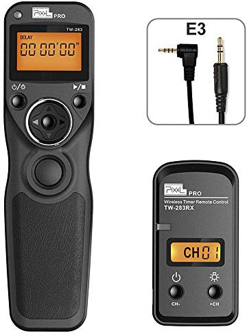 Pixel TW-283 E3 Wireless Remote Shutter Release Cable 2.4G Timer Remote Control Compatible for Canon eos R6 EOS1300D,300D,60D,60Da,70D,80D T5i, T6i