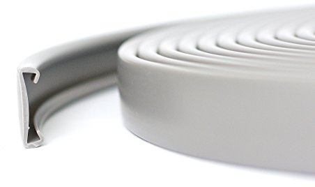 10m PVC Handlauf Treppenhandlauf Kunststoffhandlauf 40x8 mm silber