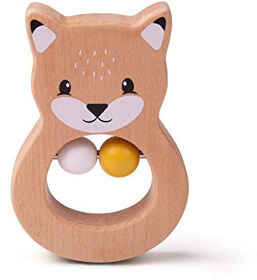 Bigjigs Toys 100% FSC® Certified Fox Rattle