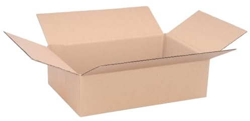 150 vikbara kartonger 295 x 195 x 90 mm kartonger bruna 1-vågig fraktkartonger små – KK 33