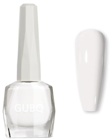 White Nail Polish - Long Lasting Chip Resistant & Quick Drying Varnish for DIY Nail Art Manicure at Home