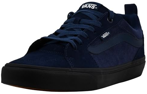 Vans Men's Filmore Sneaker, Micro Cord Dress Blues/Black, 10 M US
