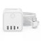 Regleta Enchufes, 7 en 1 enchufes con USB de Pared 3 Tomas, con Interruptor Cable 2m Regleta con USB Ideal para Sala de Estar Oficina Dormitorio