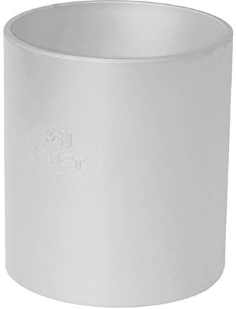 First Plast – grondaia PVC 25 semi-rotonda – Manicotto Pvc Per Tubo di Discesa ø80 – Grigio