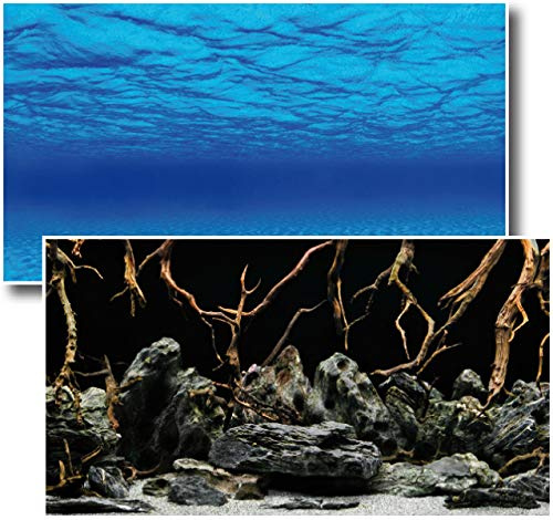 Amtra Fotorückwand Mystic beidseitig Bedruckt 100x60cm 2in1 Rückwandposter Rückwand Folie Aquarien Poster Foto Folien