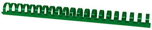OFFICE PRODUCTS Plastikbinderücken 50 Stück DIN A4 25mm (240 Seiten) Binderücken Bindungskämme Plastikbindung | Kunststoff | Farbe: Grün