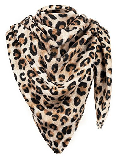 Damen XXL Winter-Schal im Leopardenmuster übergroßer Deckenschal Herbst-Schal Oversized Schal