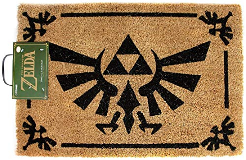 The Legend of Zelda Triforce Logo Brown Door Mat 60x40cm