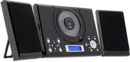 ROXX MC 201 Stereoanlage - Kompaktanlage mit CD, Multifunktionales All-in-one-Gerät, UKW-Radiotuner, CD-Player, AUX-Eingang, Fernbedienung, Wandmontage möglich