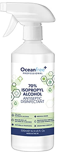 IPA Disinfectant Rubbing Isopropyl Alcohol - 500ml - Kills 99% Bacteria, Germs - Sanitiser Sanitizer (Single)