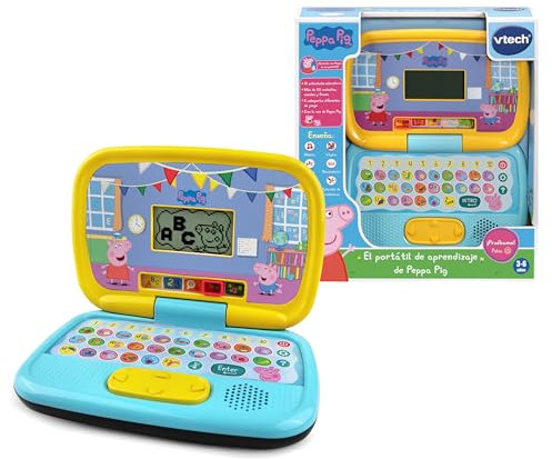 VTech Portátil de Aprendizaje de Peppa Pig, Ordenador Interactivo para niños +3 años, Versión ESP