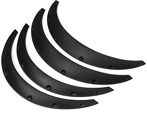 4 pièces Élargisseur de l'aile de Voiture, Universel Voiture Fender Arche de Garde-Boue Évasement de Roue 80CM Roue Avant-arrière Protège-Boue de Voiture pour Voiture SUV Tout-Terrain