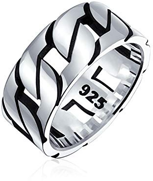 Unisex Massive Geflochtene Keltische Ewigkeit Band Knoten Kabel Kandare Kubanischen Link Kette Ringe Hochzeit Bands Für Frauen Mädchen Männer Jungen .925 Sterling Silber 3Mm