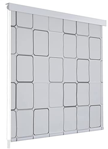 INLIFE Duschrollo 160 x 240 cm Quadratmuster