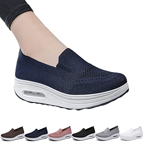 UGIF Ortopediska damsneakers, ortopedisk sneaker för damskor 2023, ortopediska nätskor dra på sneakers, mode fritid löparskor kvinnor sommar lätt bekväm sandal