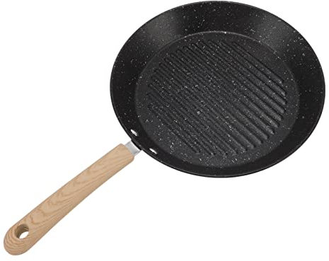 Sartén Para Parrilla, Sartén Para Parrilla Redonda Sartén Para Freír De Fondo Plano Multifuncional Antiadherente Universal Con Asa Para Desayuno, Bistec, Huevo, Sartén Para Panqueques