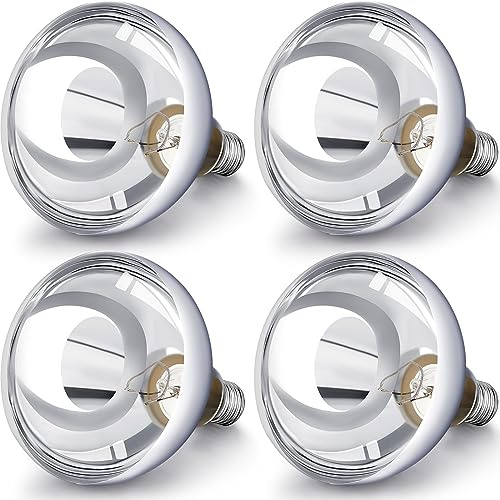 VIHOSE 4 Pack Heat Lamp Bulbs 250 Watt, R40 E26, Silver