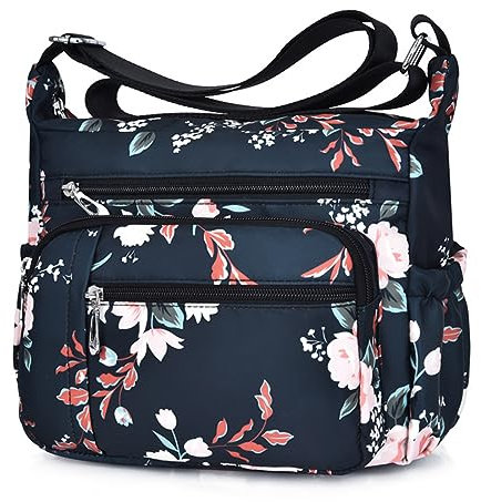 HERCMNOY Umhängetasche für Damen, mehrere Taschen, lässige Reisetasche, Handtasche, Umhängetasche, Kuriertasche