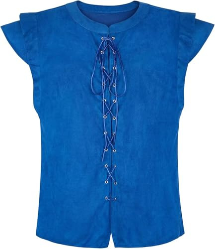 Medieval Costume Men Viking Vest Pirate Lace-Up Renaissance Waistcoat Gothic Steampunk Retro Victorian Halloween
