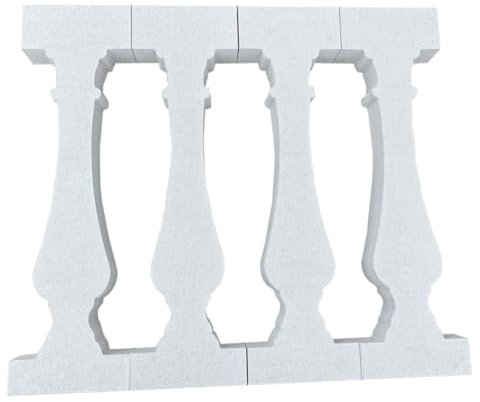Fanuli Manufatti - Ringhiera Componibile Modello Vecchia Leuca per Esterni, Balaustra in Cemento Bianco, Ideale per Recinzione, Facile Montaggio