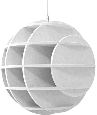 platino24 SATELLITE 3D-Akustik-Objekt Kugel für optimale Raumakustik I Schallabsorber für Decke in innovativem Design I Durchmesser: 40 cm I Recyclebares & anhaltendes Absorber-Element