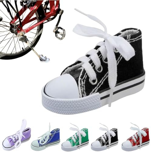 Caduola Personalisierte Motorrad-Fußstütze, kleiner Schuh, Motorrad-Seitenständer, Ständer-Verlängerungspad, 1 x Motorradständer, niedlicher Mini-Canvas-Schuhe, Seitenständer, Motorradzubehör