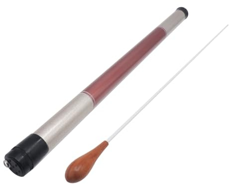 CashBeat 15 Inch Lightweight Wood Handle Conducting Baton, Professional Orchestra Conductor Wand with Case for Music Directors, Choral Symphony & Band Leaders