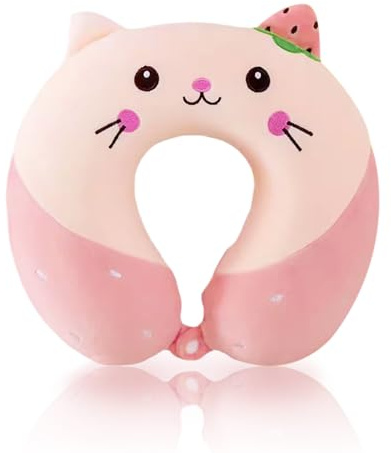 Oreiller En Forme De u De Dessin Animé, Oreiller De Voyage En Forme De u, Oreiller De Voyage Animalier, Convient Pour Les Voyages, Les Avions, Les Trains, Le Camping, Les Bureaux Et Les Maisons