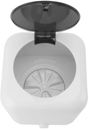 Portable Mini Top Load Washing Machine, Digital Display, USB Rechargeable, 3 Level Timer Settings, White, for Travellers