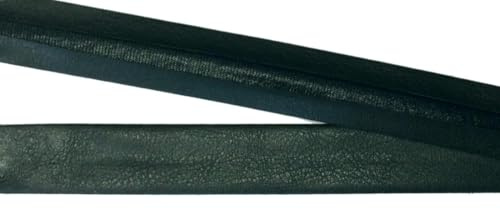 Großhandel für Schneiderbedarf 2 m Einfassband/Band aus Kunstleder dunkel Gruen 20 mm