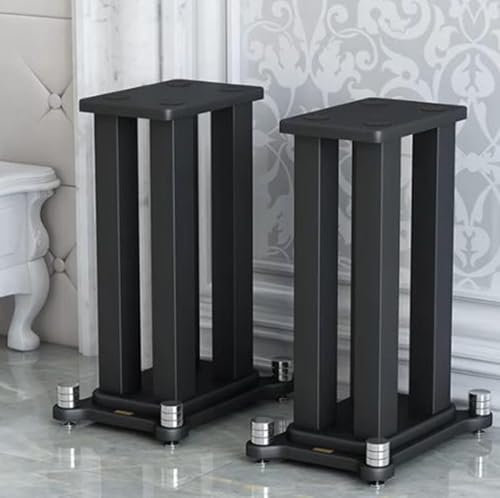 GTANND Paire De Supports D'enceintes Robustes, Support D'enceintes sur Pied, Supports D'enceintes/Audio Universels, Supports Audio avec Coussinet Et Base Antidérapants,80cm