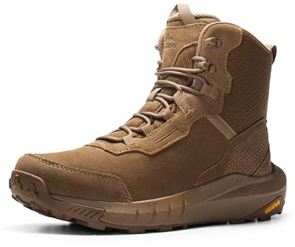 NORTIV 8 Men's Waterproof Tactical Work Winter Boots Cushion Sole Lightweight Leather Non-Slip Combat Boots with Arch Support for Military Motorcycle Hiking HydroRange,Size 10,Coyote,NMUMMT2502