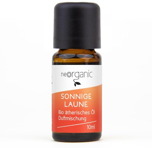 NeoOrganic® Bio Duftmischung - Sonnige Laune aus 100% naturreinen ätherischen Ölen - mit Limette-, Zitrone- und Orangenöl - 10ml