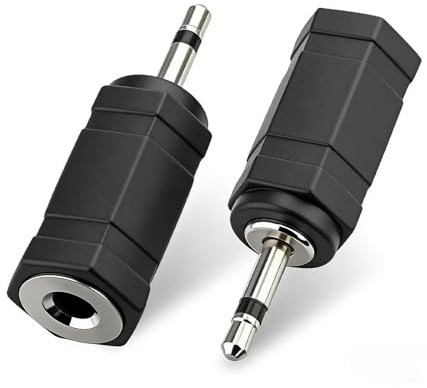 SEYUGOPTI 2 Pack 2.5mm Mono Male to 3.5mm Mono Female Adapter