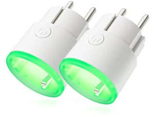 HomeWizard Energy Socket, WLAN Smart Steckdose mit Echtzeitüberwachung und App Steuerung, Geeignet für Balkonkraftwerk, präzise Energiemessung und Fernsteuerung, Weiß, 2er Pack