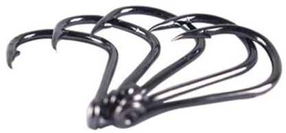 POENVFPO 500 Stück Angelhaken mit Widerhaken, Angelhaken aus Karbonstahl, 10 Größen, Ideal für Angler und Outdoor-Angeln (500PCS)