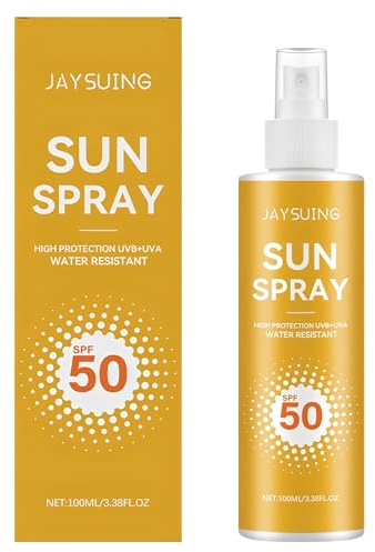 Protector Solar Spray Transparente SPF 50+, Crema Solars Sprays 50 | Spray Solar 50 Invisible, Protector Solars, Wet Skin, Impermeable, Absorción Rápida, para Todo Tipo de Piel, 100ml