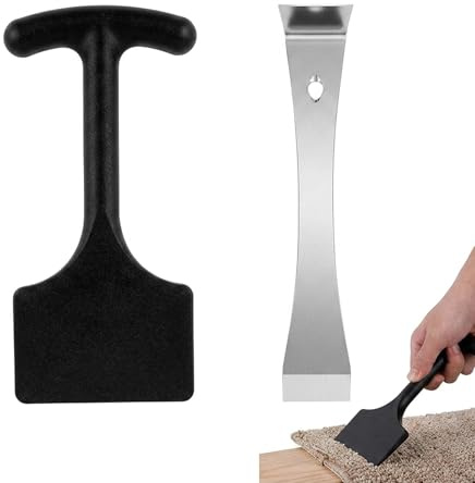 Carpet Bolster and Tucker Set, Professional Carpet Installation Tools for Edge Tucking and Seam RepairSilver Tools for Staircase and Commercial Applications