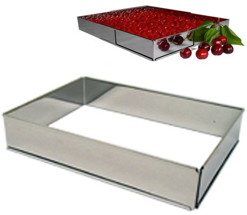 CADRE A PATISSERIE RECTANGLE REGLABLE HAUTEUR 4.7CM INOX LARES 6012-1