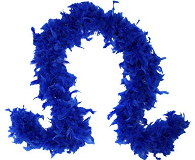 WGI 6' 60g Adult Feather Boa, Bright Blue