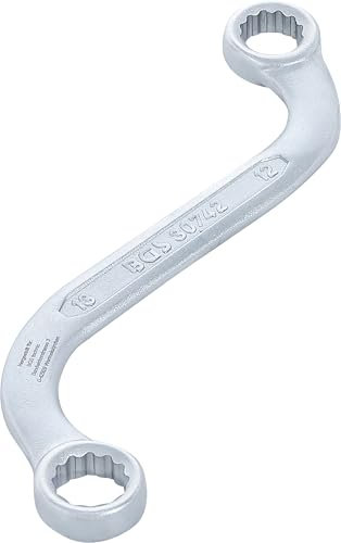 BGS 30742 | S-Form Doppel-Ringschlüssel Zwölfkant | SW 12 x 13 mm