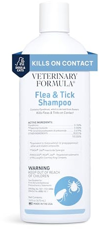 Veterinary Formula Flea and Tick Shampoo for Dogs and Cats, 16 oz
