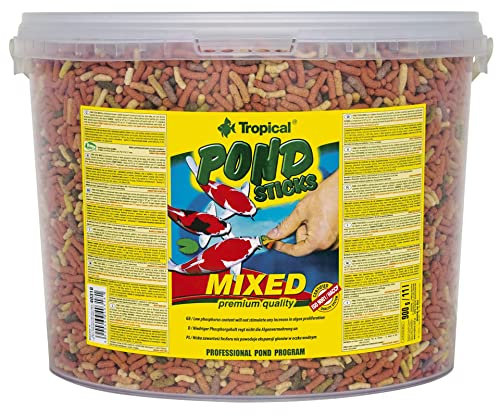 POND STICKS MIXED 11L / 900g mangime per migliorare i colori delle koi e di altri pesci da laghetto, favorisce la colorazione rossa e dorata dei pesci da laghetto