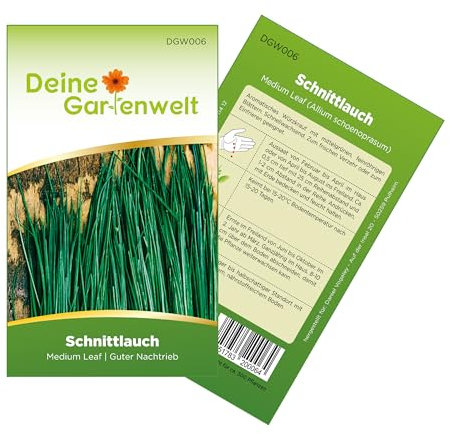 Schnittlauch Medium Leaf Samen - Allium schoenoprasum - Schnittlauchsamen - Kräutersamen - Saatgut für 300 Pflanzen