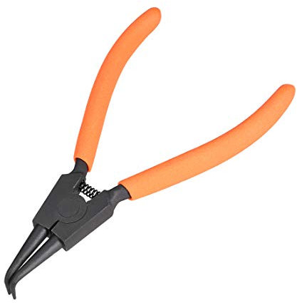 sourcing map External Retaining Ring Pliers 90 Degree Bent Snap Ring Pliers Precision Circlip Pliers 6-Inch